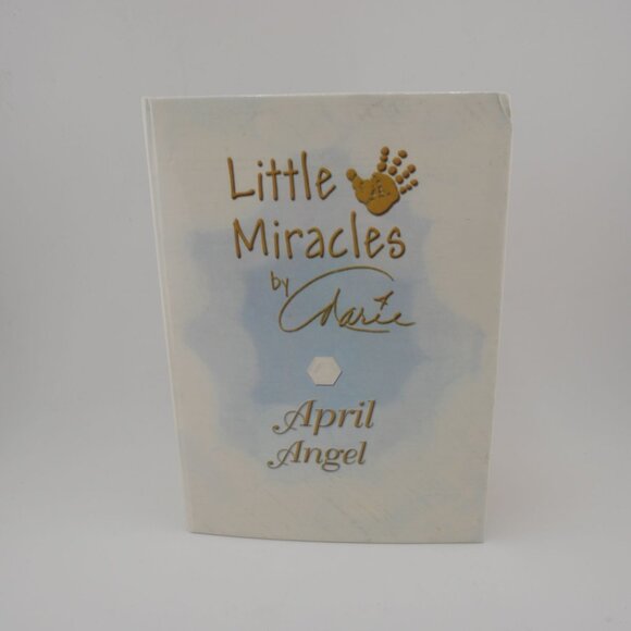 Marie Osmond Little Miracles April Angel Figurine Bisque Porcelain Collectible - Picture 2 of 7